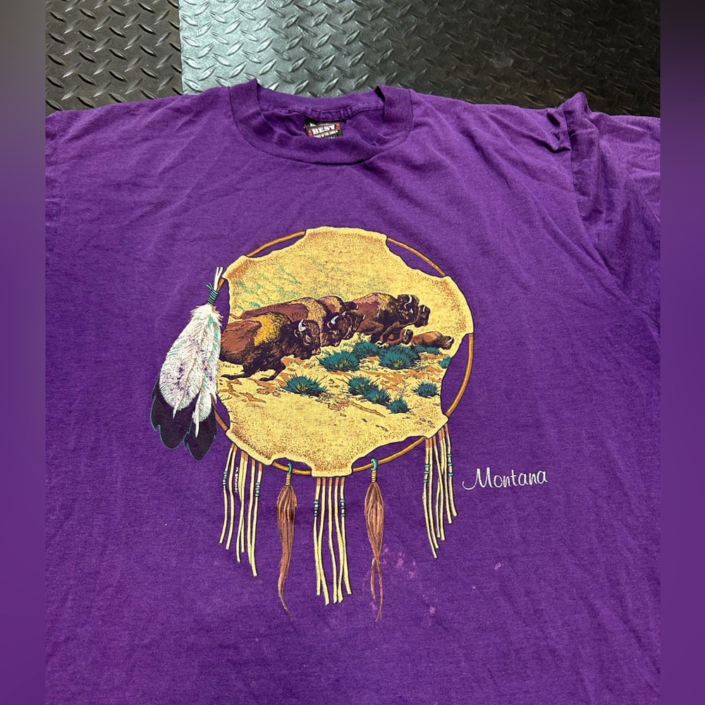 Vintage Montano Bison Art Shirt